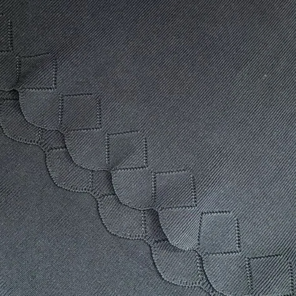 BCBG MAXAZRIA Scalloped-Hem Black Knit Mini Dress - Picture 8 of 8